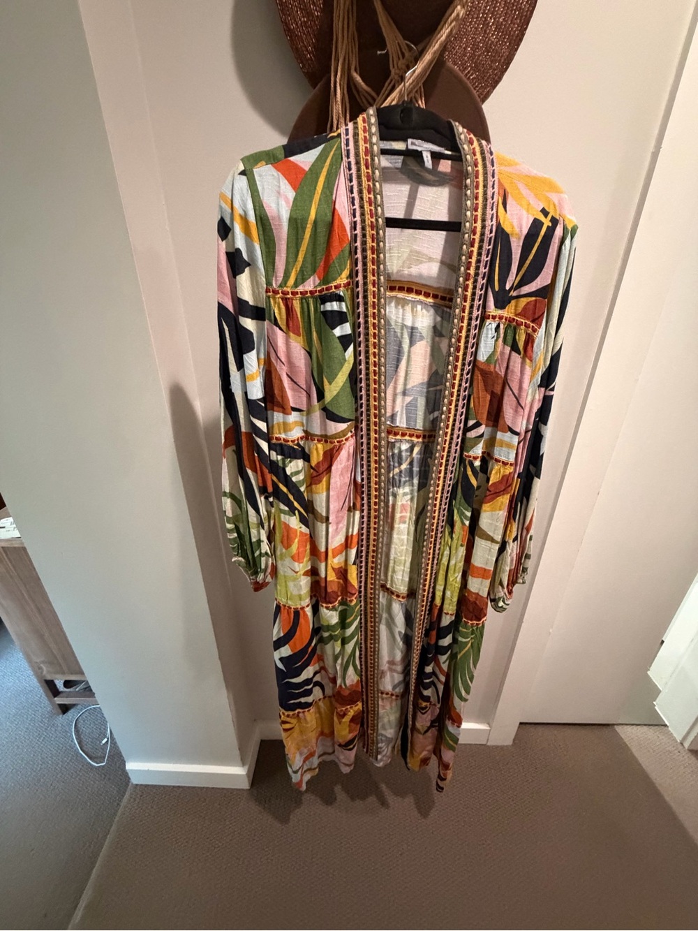Anthropology Botanical Print Open-Front robe/coverup - Picture 2 of 6
